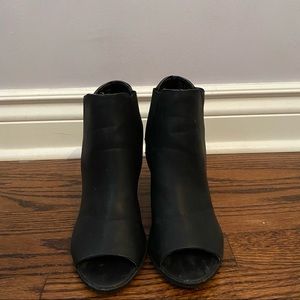 Call it spring black open-toe heels